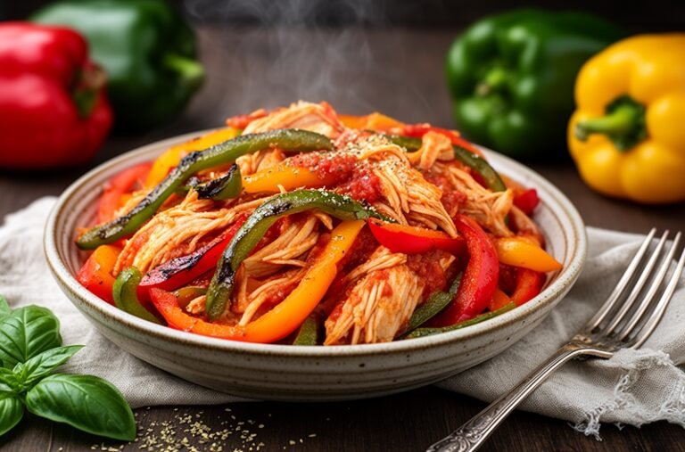 Crockpot Italian Chicken and Peppers