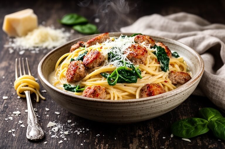 Italian Sausage and Spinach Pasta