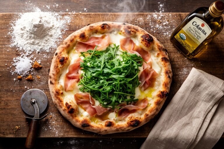 Grilled Arugula Prosciutto Pizza