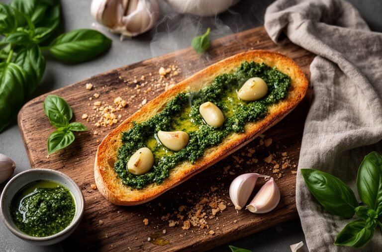 Hot Italian Pesto Bread