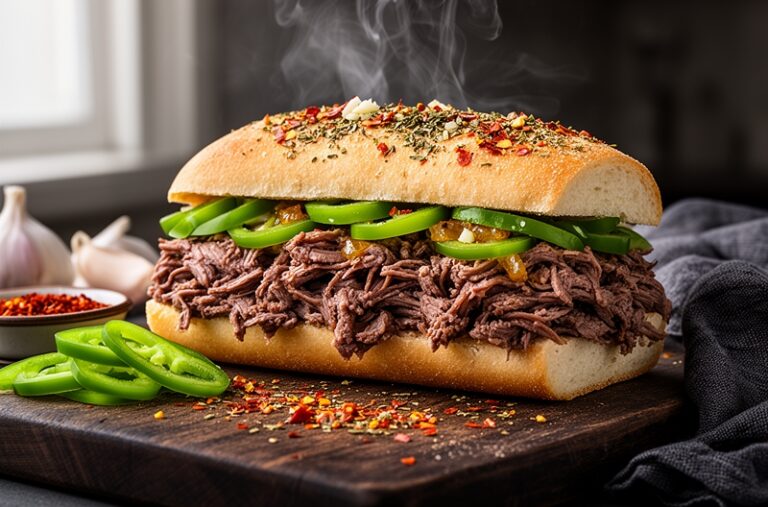 Authentic Italian Beef Sandwich