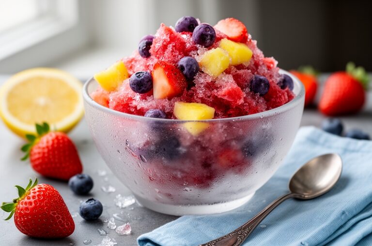 Refreshing Homemade Italian Ice: A Vibrant Fruit Dessert