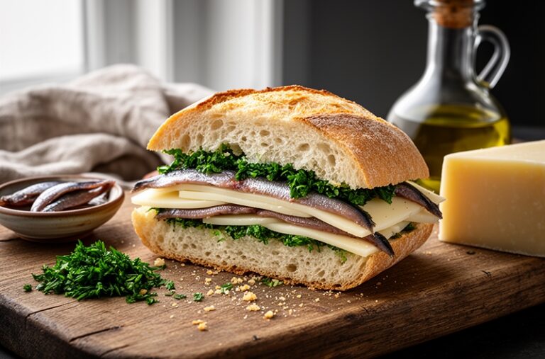 Italian Pecorino, Parsley, and Anchovy Sandwiches