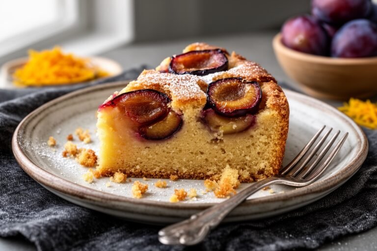 Rustic Italian Plum & Almond Cake