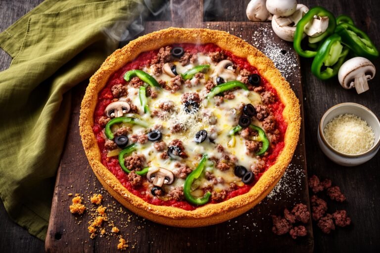 Hearty Italian Deep Dish Pizza