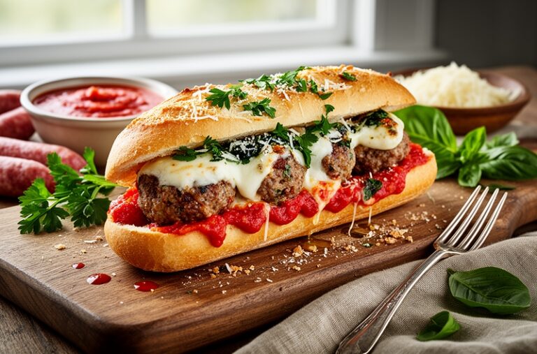 Italian Sausage Meatball Heroes