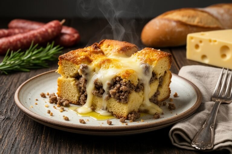 Hearty Italian Sausage Strata Breakfast Bake