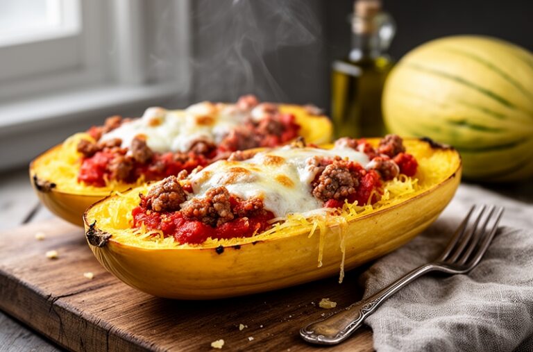 Wholesome Italian Spaghetti Squash with Sausage & Mozzarella
