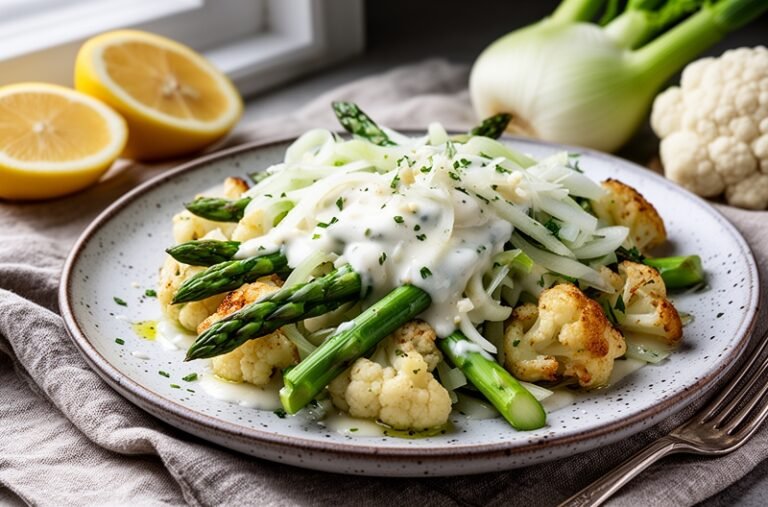 Vibrant Italian Vegetable Salad with Creamy Garlic Dressing