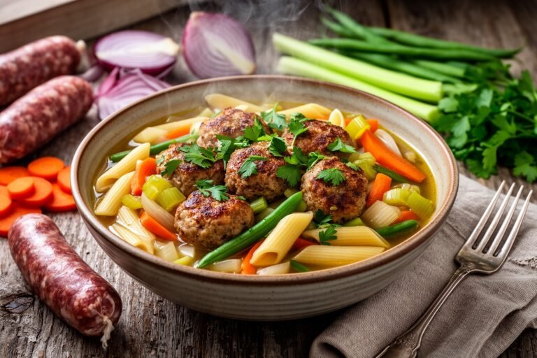 Robust Tuscan Sausage & Pasta Pot