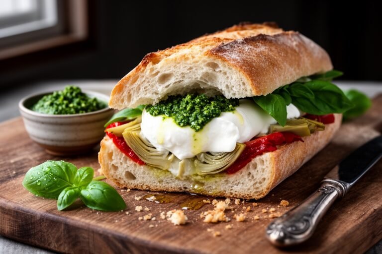 Mediterranean Rolls: Pesto, Mozzarella & Artichokes