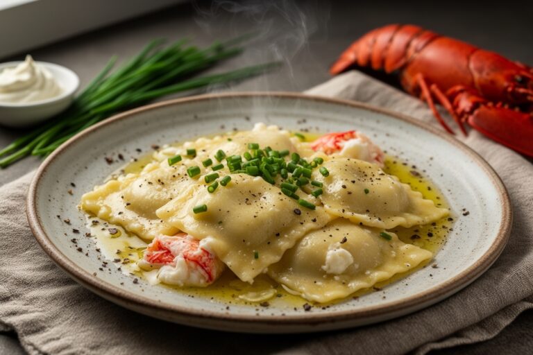 Gourmet Lobster Mascarpone Ravioli – Rich & Creamy