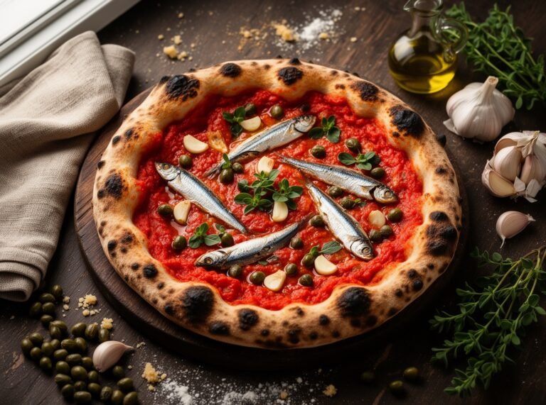 Pizza Napoletana with Briny Anchovies