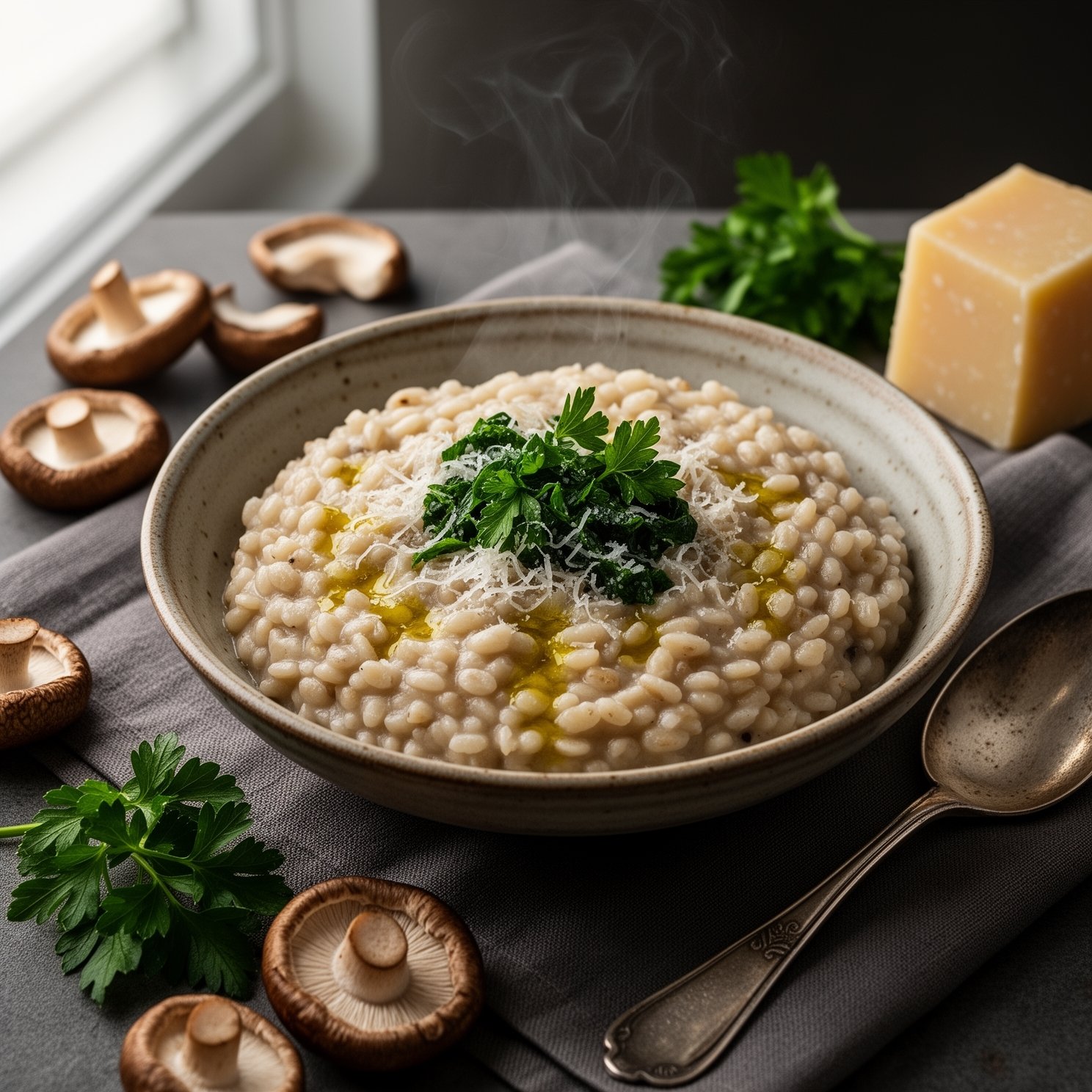 barley-and-mushroom-risotto - Authentic Italian Cuisine by Gustoli