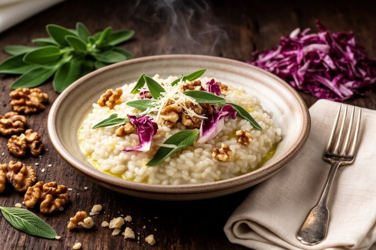 Symphony of the Roman Countryside: Aromatic Sage & Walnut Risotto